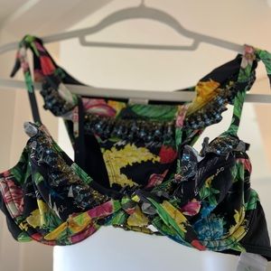 Frill Tab Tie Bikini Set